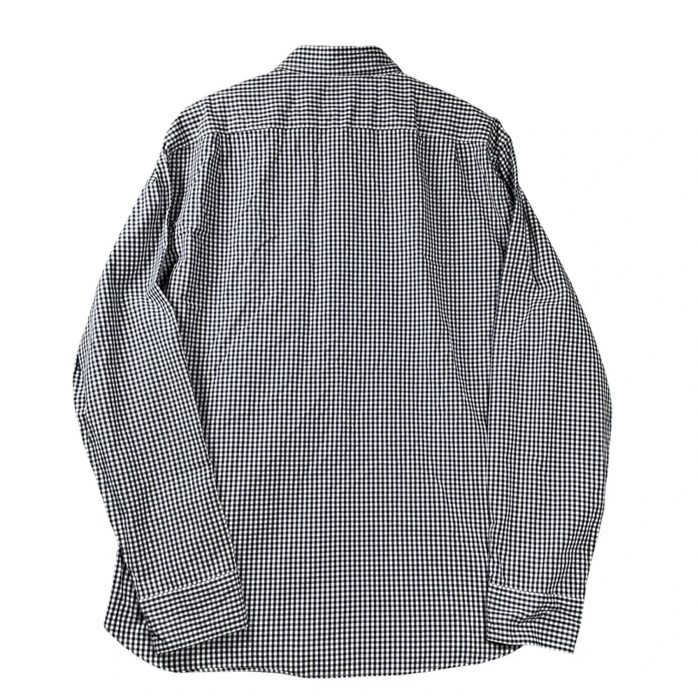 J.Crew Button Down Shirt Mens XL Navy Blue Gingham Plaid Cotton Long Sleeve